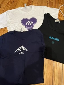 Lot Of 3 Alpha Chi Omega Sorority Tee Shirts For Women Size Medium - Picture 1 of 4