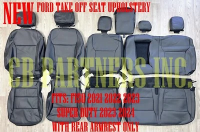 Ford Leather Seat Cover Set F150 & Super Duty New TakeOff 2021 2022 2022 2024 - Image 1 of 4