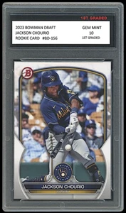 Tarjeta de novato Jackson Chourio 2023 Bowman Draft Topps primer grado 10 MLB Brewers - Imagen 1 de 1