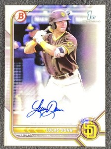 2022 Bowman LUCAS DUNN 1st Bowman Paper Auto #PPA-LD San Diego Padres