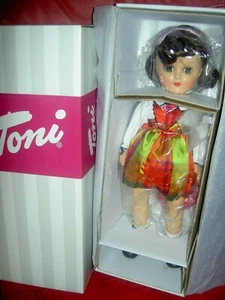 Schöne, Effanbee TONI Ideal Puppe, HÜBSCH IN KARIERTER Replik NEUWERTIG-IN-BOX mit Armband - Bild 1 von 14