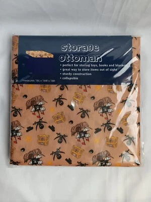 Nuevo contenedor de almacenamiento de juguetes plegable azul Tri Coastal Pirate Ship 16x16 Foto 1 de 4