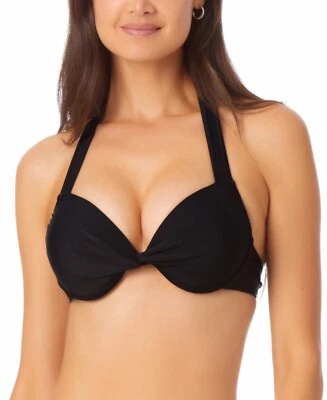 California Waves 297852 Junior s Underwire Push Up Bikini Top Black Size X-Large - Image 1 of 2