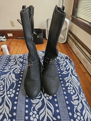 DKNY Ellie Studded Strap Tall Boots Size Us 5 - Image 1 of 2
