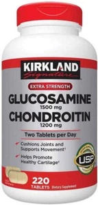Kirkland Extra Strength Glucosamine 1500 mg Chondroitin 1200 mg 220 Tablets - Picture 1 of 4