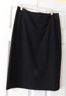 Falda lápiz negra Classiques Entier para mujer talla 10 carrera negocios cremallera trasera Foto 1 de 4
