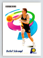1991 Skybox Card, #117 Detlef Schrempf, Indiana Pacers, FIBA Hall of Fame
