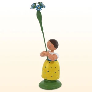 WEHA Blumenkind Wiesenblumenmädchen mit Vergissmeinnicht ca. 11cm 1043, Fachhand - Bild 1 von 3