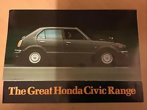 HONDA CIVIC 1200 & 1500 1974 1975 Fold Out UK Mkt Sales Brochure - Picture 1 of 4