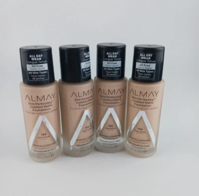 4 PACK ALMAY SKIN PERFECTING COMFORT MATTE FOUNDATION 130 COOL NUDE - Image 1 of 4