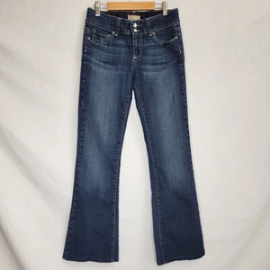 Paige Womens Hidden Hills Boot Cut Jeans Dark Wash Double Button Size 26 - Picture 1 of 6
