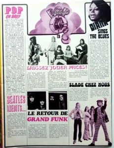 DIANA ROSS_SLADE_GRAND FUNK = 1 SEITE 1973 FRANZÖSISCHES CLIPPING_COUPURE DE PRESSE - Bild 1 von 1
