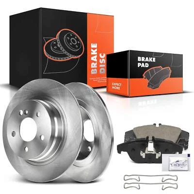 Nuevos rotores de freno de disco y pastillas de freno para Mercedes-Benz C230 C250 C300 trasero derecho y derecho Foto 1 de 4