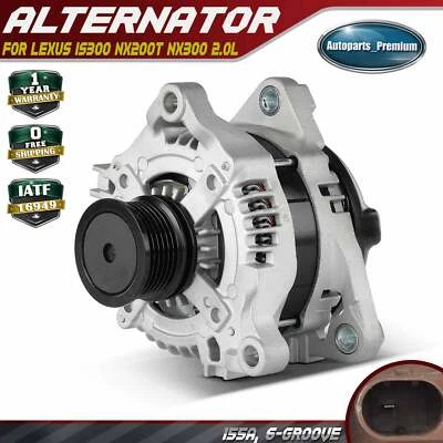 Генератор переменного тока для Lexus IS300 NX200t NX300 155A 12 В CW 6-канавочный шкив разъединителя - Изображение 1 из 4