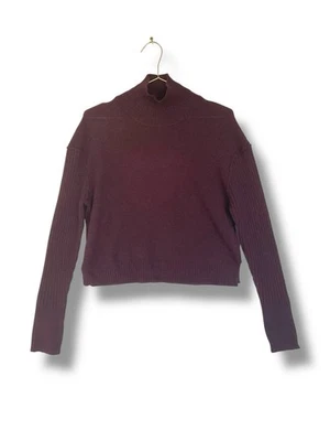 Free People plum Burgundy Cashmere Jumper Small Aubury Turtle Neck - Image 1 of 4
