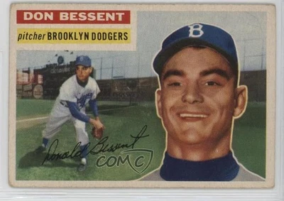 1956 Topps Don Bessent #184 Rookie RC - Image 1 of 2
