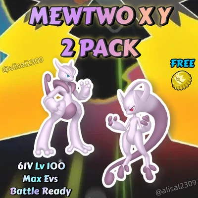 Pokémon Legends ZA ✨Mewtwo✨2 PACK 6IVs Battle Ready✨Max Evs NonShiny Mewtwo X Y - Image 1 of 3