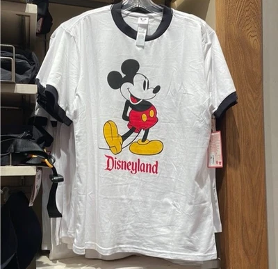 2025 Disney Parks Disneyland Mickey Mouse Ringer T Shirt NEW S - Image 1 of 2