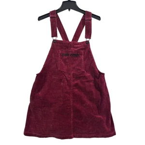 Hot Topic Corduroy Get Lost Bib Jumper Dress L Academia Punk - Picture 1 of 9