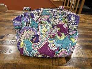 Bolso Cartera Vera Bradley Heather Paisley Plisado 2 Bolsillos Exteriores Cierre con Cremallera - Imagen 1 de 7