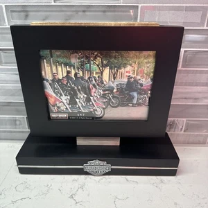 Marco de fotos Hallmark Collection Harley Davidson raro 2004 giratorio negro 5 x 7 - Imagen 1 de 10