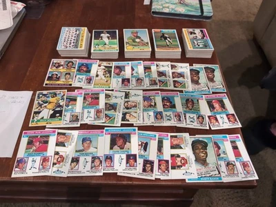 286 张卡套装 1976 年 Topps 棒球卡套装 29 星 Ex-Ex/Mt 复制/多个 — 第 1/4 张图片