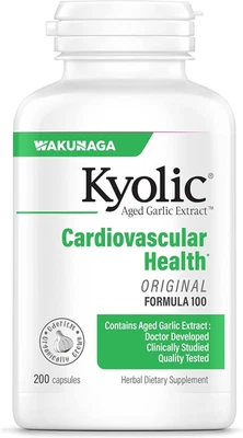 Extracto de ajo envejecido Kyolic fórmula 100, cardiovascular original, 200 cápsulas (P Foto 1 de 4