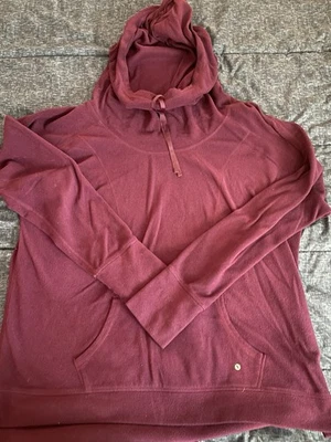 女式紫色 Xersion 抓绒连帽衫 XL 码 — 第 1/4 张图片