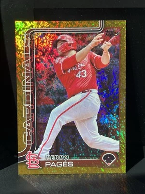 2025 topps series 1 pedro pages 252 gold /50 - St. Louis Cardinals Catcher ⚾️ - Image 1 of 4