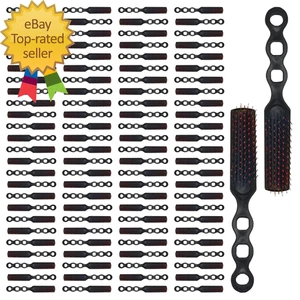 100 Stück Großpackung Haarbürsten für Obdachlose Schwarz Haarbürste Entwirren    - Bild 1 von 1