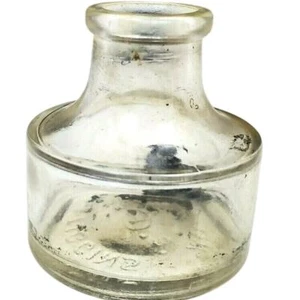 Vintage Higgins Drawing Ink Glass Bottle 1.75" Empty Bottle Small Clear Mini - Picture 1 of 5
