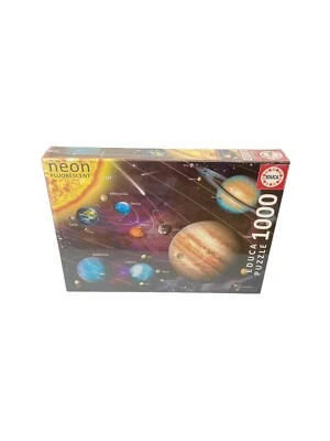 Educa NEON SOLAR SYSTEM 1000 Pcs PUZZLE Glow in the Dark PLANETS Space NEW Seal - Image 1 of 4