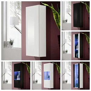 Wohnzimmer Vitrine Glasvitrine Schaukasten Glasregal Regal FLY II Hochglanz Led - Bild 1 von 24