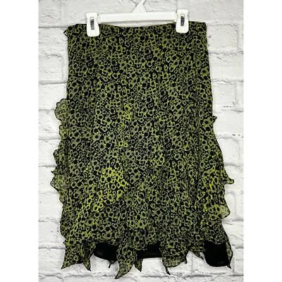 Falda vintage Kay Unger NY 100 % seda con volantes y volantes, talla 8.  Foto 1 de 4