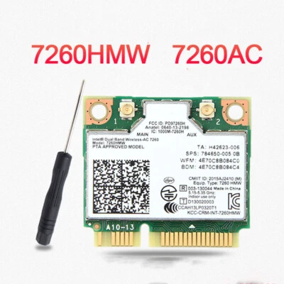 Dual Band 7260HMW 7260AC Wireless Mini PCI-E Wi-Fi Network Card Bluetooth 4.0 - Image 1 of 4