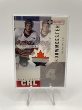 Jay Bouwmeester 2001 Upper Deck CHL Prospects 3 Clr Game-used Jersey Patch!