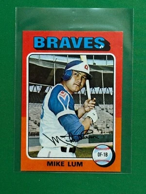 1975 Topps Mini Baseball #154 Mike Lum - Image 1 of 2