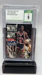 1994 Upper Deck USA Jordan Highlights #JH4 Michael Jordan CSG 9 IN PERFETTE CONDIZIONI BASKET - Foto 1 di 2