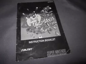 Nintendo SNES TAZ-MANIA Instruction Booklet MANUAL ONLY - Picture 1 of 6