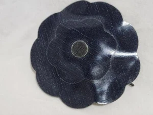 Chanel Camellia Brooch Black Navy Enamel Large Flower 11cm Ladies Accessary - Picture 1 of 10