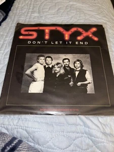 Styx 1980 Rockin' The Paradise / Don't Let It End Vinyl 45 Record Picture Sleeve - Picture 1 of 6