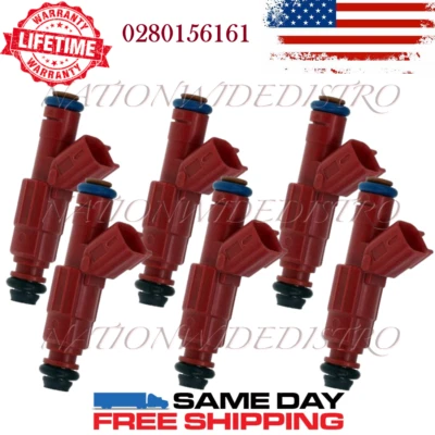 6x OEM Bosch Fuel Injectors for 1999 2000 2001 2002 2003 Ford Windstar 3.8L V6 - Image 1 of 4