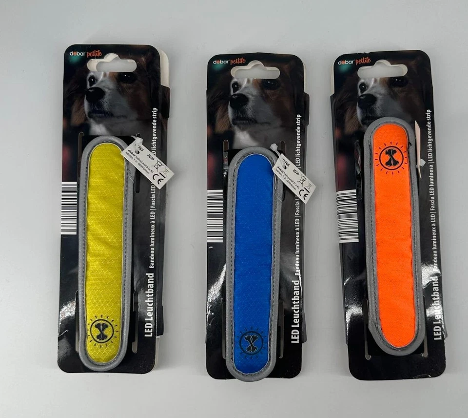 dobar LED Nylon Band für Halsband mit LED und USB-Ladekabel NEU und OVP Auswahl