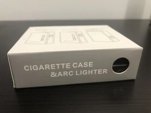 Full Pack 20 Regular Cigarettes Case/Box with Arc Lighter USB Rechargeable - Picture 1 of 4