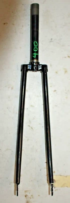 Touring Road Bike Fork 27" 1" Threaded 180mm Black Lugged Steel Fast USA Shipper - Image 1 of 4