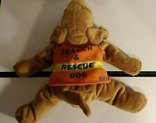 Plush Vintage Hartz Bloodhound w Orange Search/ Rescue Vest "Ranger" 13"x 10"