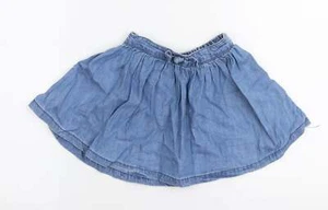 Dunnes Stores Girls Blue 100% Cotton Skater Skirt Size 12-18 Months Pull On - Picture 1 of 12