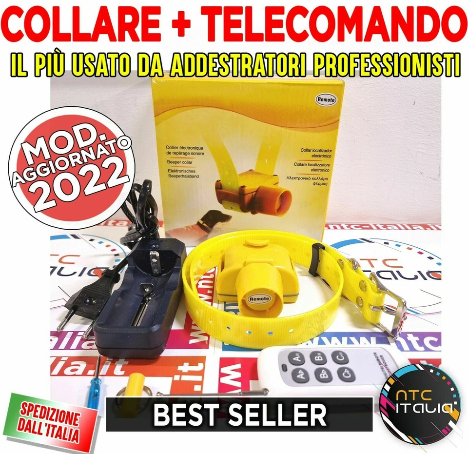 Collare Beeper Beep Caccia Addestramento+Telecomando Cane Ricaricabile USB 2022 - Imagen 1 de 4