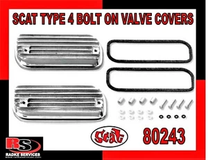 VW SCAT TYPE 4 BOLT-ON ALUMINUM VALVE COVERS  - Picture 1 of 4