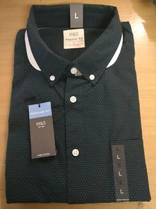 EX- M&S 100% cotton PRINT SHIRTS REGULAR FIT - Picture 1 of 3